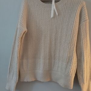 Joie Cream Textured Knit Sweater
